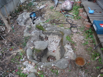 名古屋市昭和区の池の撤去