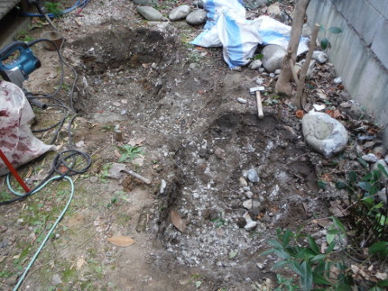 名古屋市昭和区の池の撤去