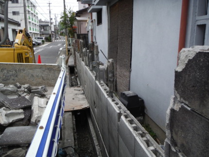 名古屋市守山区｜ブロック塀の解体工事