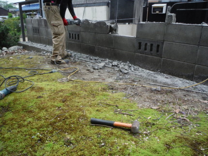 一宮市のブロック塀撤去