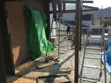 岐阜県各務原市のテラス解体工事