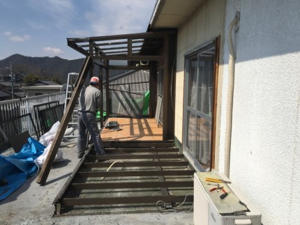 岐阜県各務原市のテラス解体工事