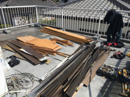 岐阜県各務原市のテラス解体工事