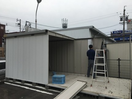 岐阜市の倉庫の解体工事