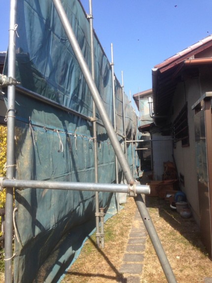 足場養生｜名古屋市緑区の解体工事
