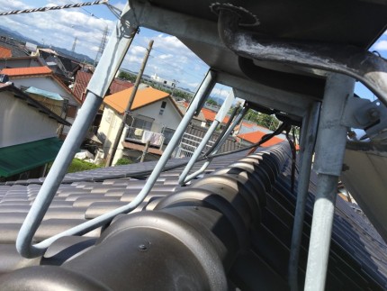 屋根温水器パネル撤去作業｜愛知県江南市