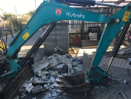 北名古屋市|ブロック塀の撤去