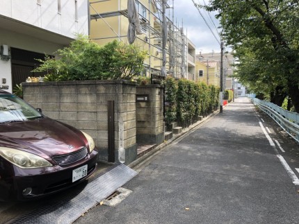 名古屋市千種区|ブロック塀撤去お見積り|道幅が狭い