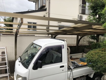 名古屋市中川区｜カーポート撤去工事