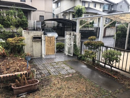 岐阜県可児市|ブロック塀、土間コンクリート解体