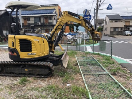 名古屋市中村区|フェンス撤去工事を開始
