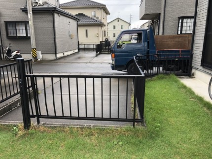 岐阜市|柵フェンスの撤去|着工前