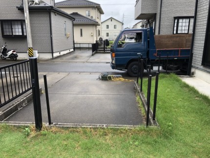 岐阜市|柵フェンスの撤去