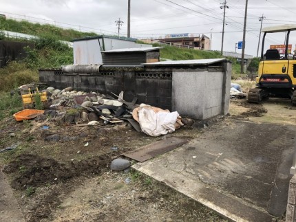 江南市ブロック塀撤去｜施工前