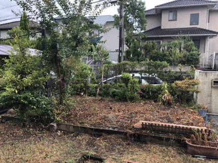岐阜県可児市｜庭の解体｜駐車場の拡張