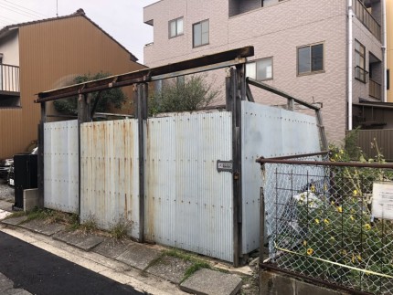 名古屋市中村区フェンス撤去｜施工前