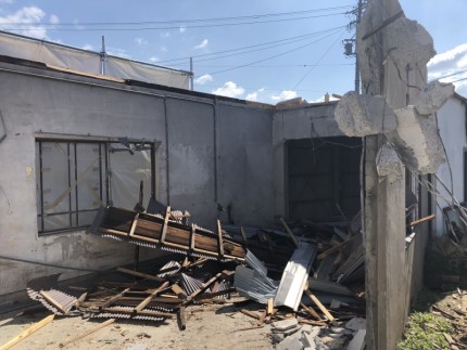 刈谷市｜倉庫の解体工事｜屋根解体