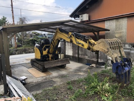 ベランダ解体工事｜岐阜市｜重機搬出