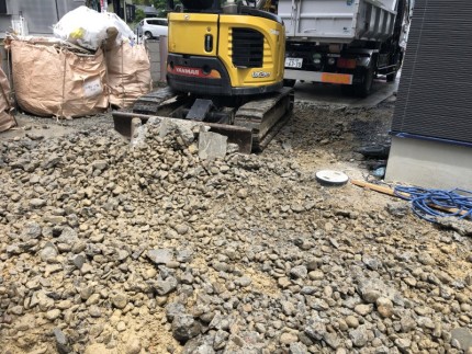 キレイに撤去できてます｜土岐市の駐車場コンクリートはつり工事