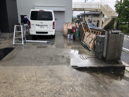 着工前｜土岐市の駐車場コンクリートはつり工事