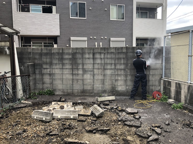 カッター入れ|名古屋市東区のブロック塀撤去