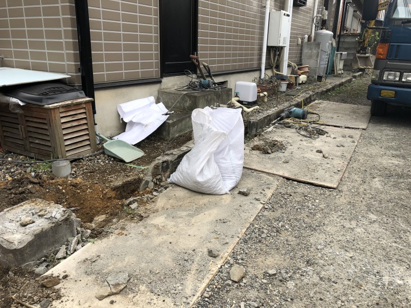 切断面|岐阜市のブロック塀撤去工事