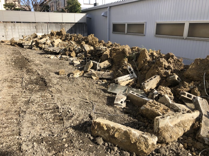 名古屋市名東区ブロック塀の解体工事