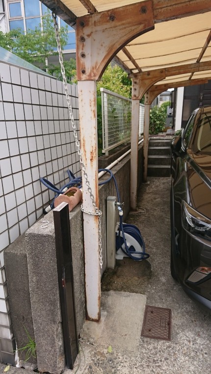 名古屋市名東区カーポートの撤去【撤去前】