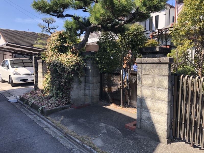 名古屋市中村区の庭石撤去お見積調査