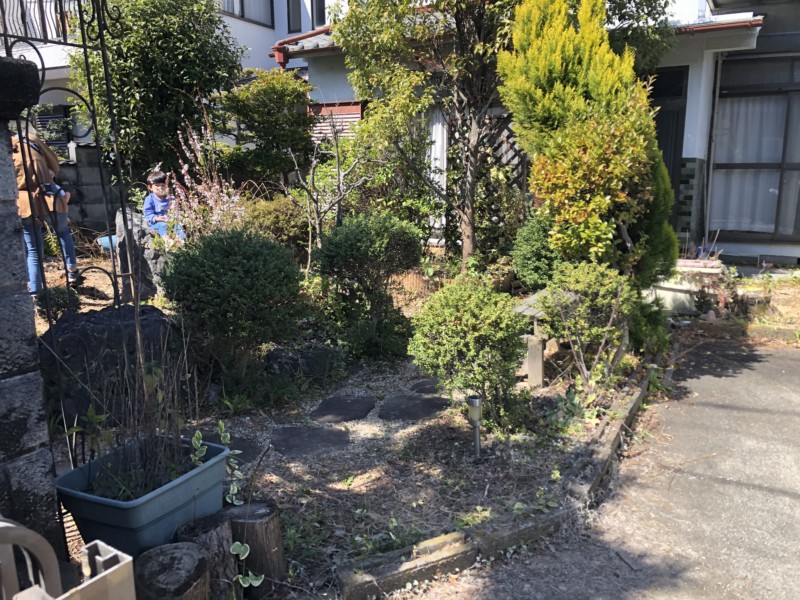 名古屋市中村区の庭石撤去お見積調査