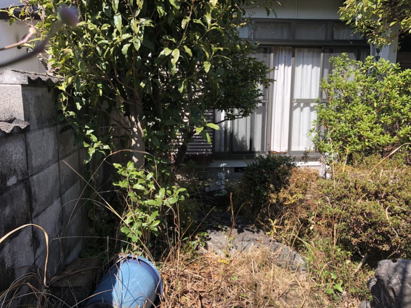 名古屋市中村区の庭石撤去お見積調査