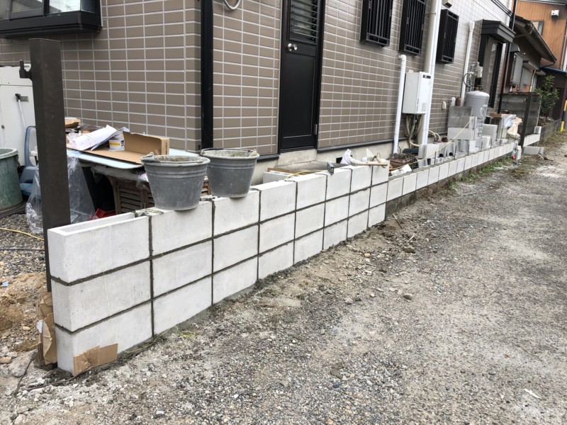 岐阜市ブロック塀の解体、新設、フェンス設置