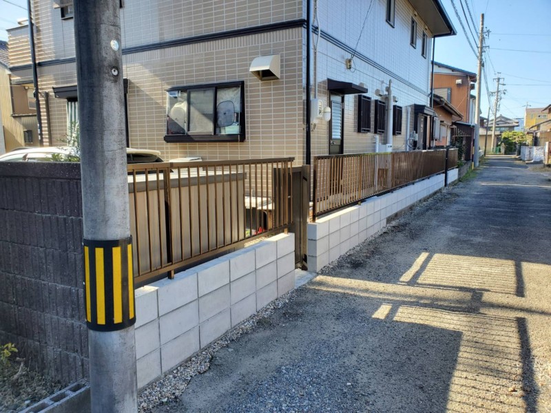 岐阜市ブロック塀の解体、新設、フェンス設置