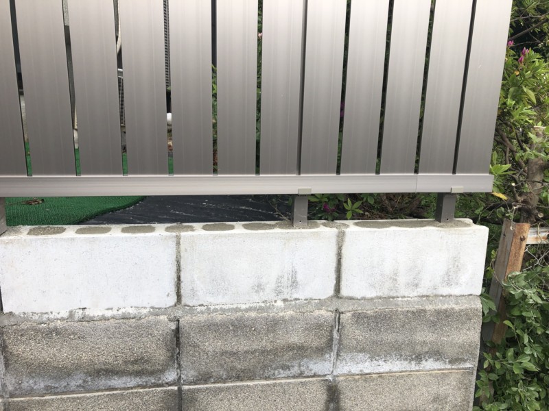 ブロック塀の補修と入れ替え