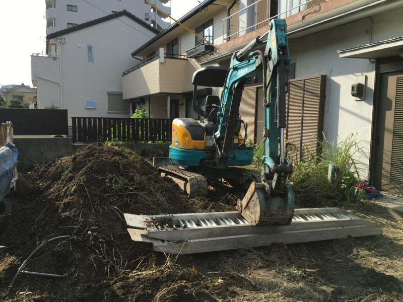 名古屋市北区お庭の解体【庭石、ブロック、残土】