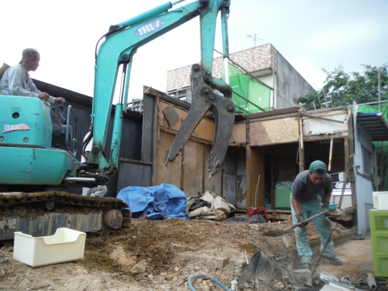 名古屋市瑞穂区の木造平屋建て住宅の解体工事