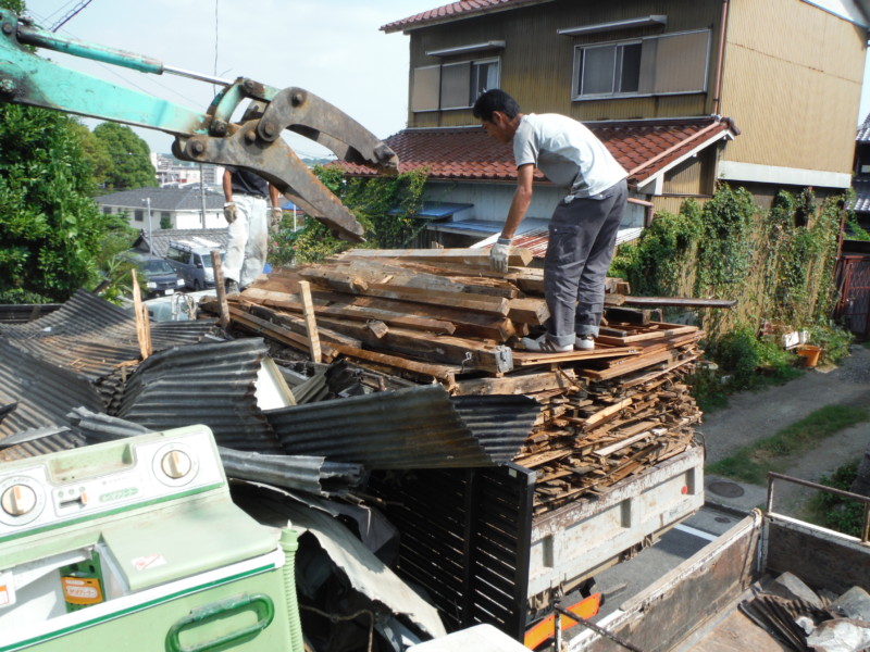 名古屋市瑞穂区の木造平屋建て住宅の解体工事