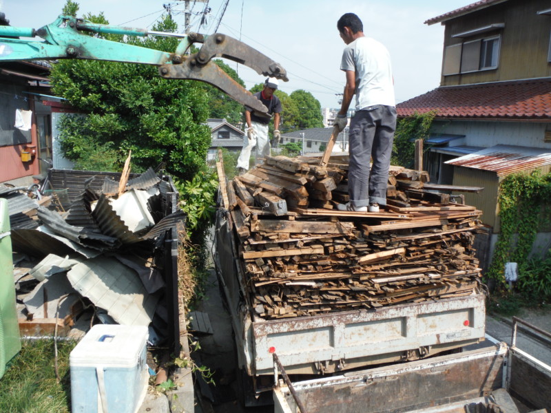 名古屋市瑞穂区の木造平屋建て住宅の解体工事