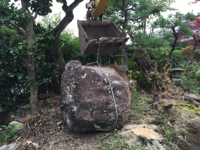【費用事例】名古屋市南区お庭の解体工事【庭石と庭木の撤去】