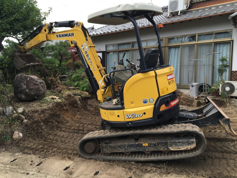 【費用事例】名古屋市南区お庭の解体工事【庭石と庭木の撤去】