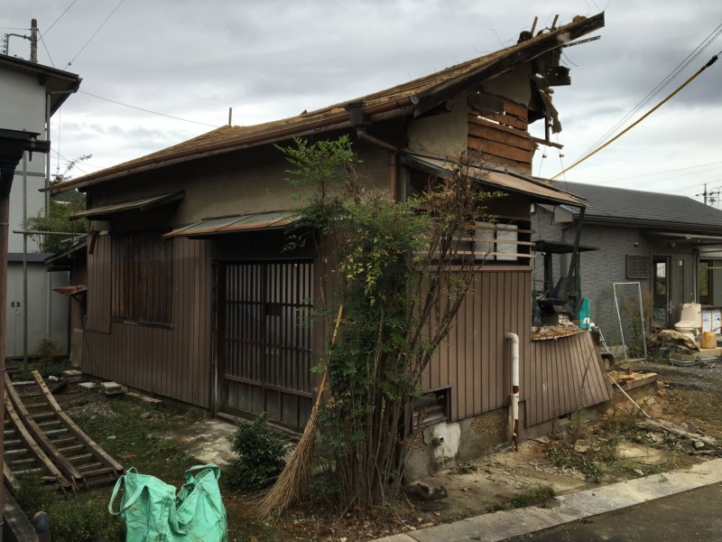 岐阜県多治見市の木造平屋2棟の解体工事【費用事例24坪100万円】