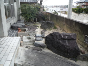 岐阜県各務原市の庭石の撤去作業お見積り調査