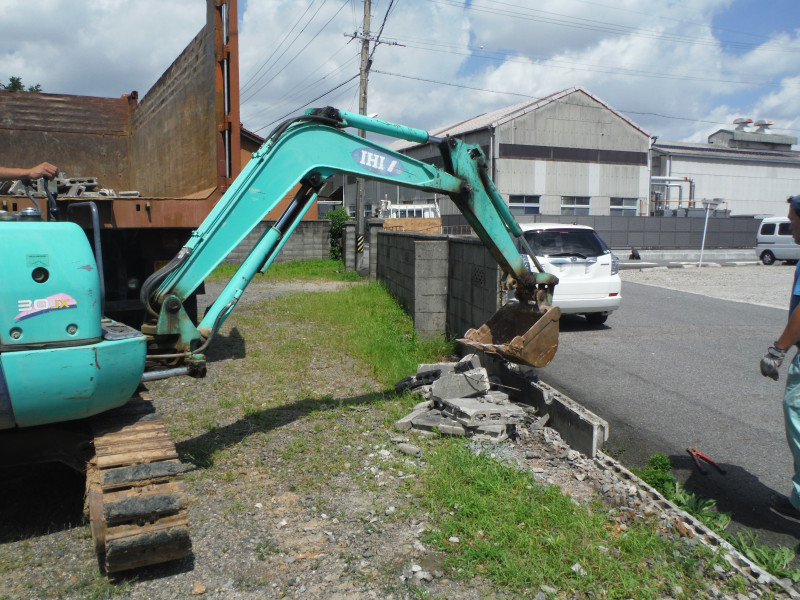 ブロック塀の解体工事が完工