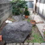 愛知県小牧市の庭石の撤去作業お見積り調査