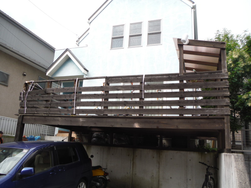 日進市のウッドデッキの解体工事