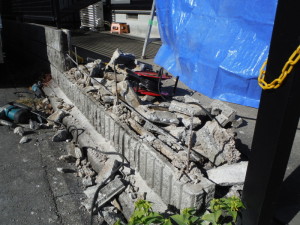 名古屋市ブロック塀の解体工事