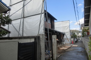 足場養生はしっかりと｜名古屋市千種区