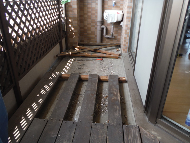 名古屋市天白区ウッドデッキの解体工事が完工