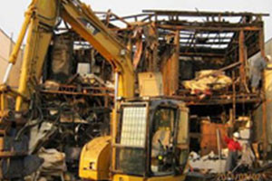 名古屋市名東区の火災現場解体工事