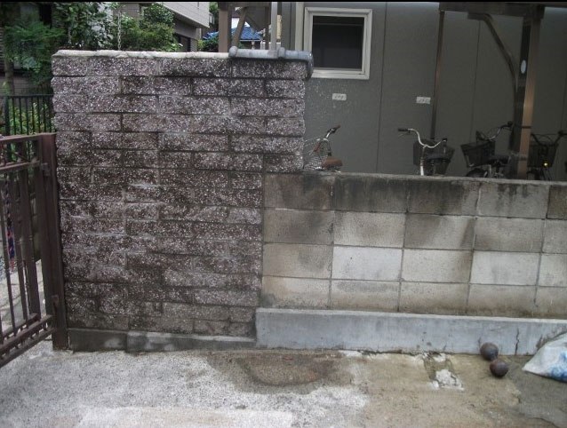 小牧市ブロック塀の撤去